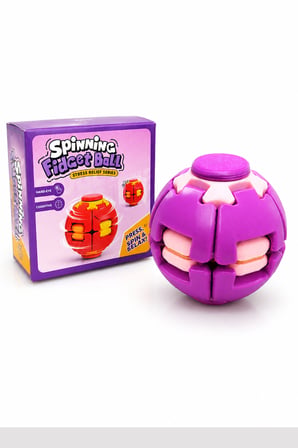 Spinning Fidget Ball Basmalı Dönen Stres Topu El Egzersiz ve Rahatlama Oyuncağı
