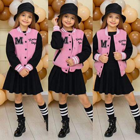 Kız Çocuk 5 Parça Kombin – Ceket, Etek, Badi, Çorap ve Şapka – 2/12 Yaş