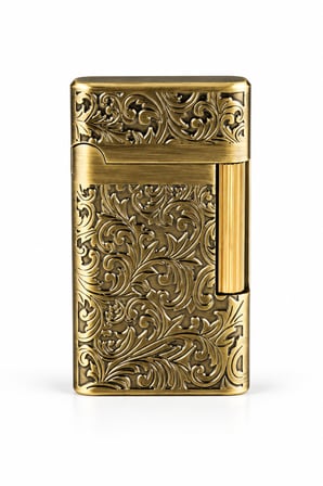 Vintage Desenli Benzinli Metal Gold Antik Görünümlü Premium Hediyelik Model