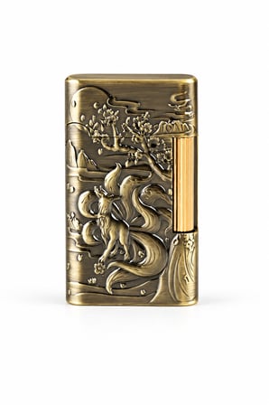 Vintage Desenli Benzinli Metal Gold Antik Görünümlü Premium Hediyelik Model