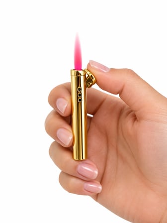 Gold Metal Gaz Dolumlu Desenli İnce Premium Klasik Model