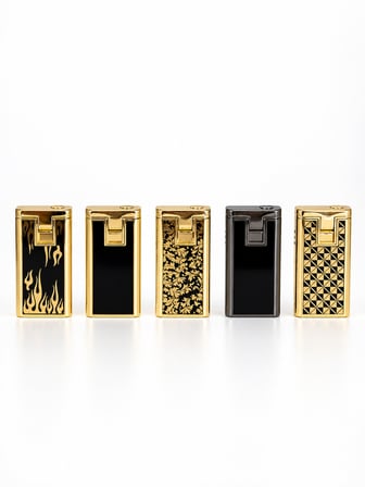 Gold Metal Gaz Dolumlu Desenli İnce Premium Klasik Model