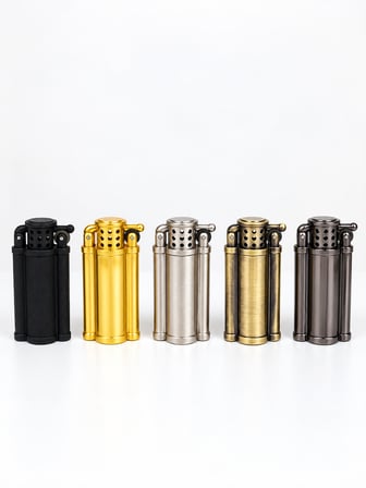 Retro Silindir Tasarımlı Metal Görünümlü Klasik Model