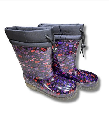 Pelüşlü Kadın Yagmur Çizmesi