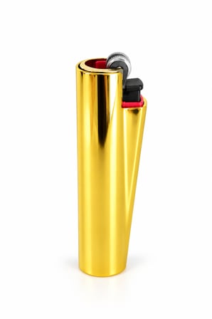 Metalik Dolumlu Slim Tasarım Klasik Alevli Model
