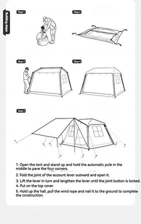 Naturehike Village 5.0 2.Nesil Otomatik Kurulum Çadır