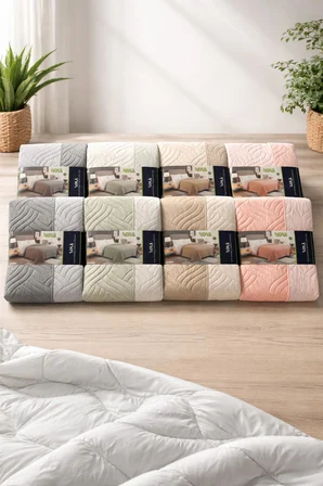 Bella Home Nova Çift Kişilik Yatak Örtüsü | 200x220 cm | Çok Amaçlı, Hafif ve Şık | Yazlık ve Mevsimlik