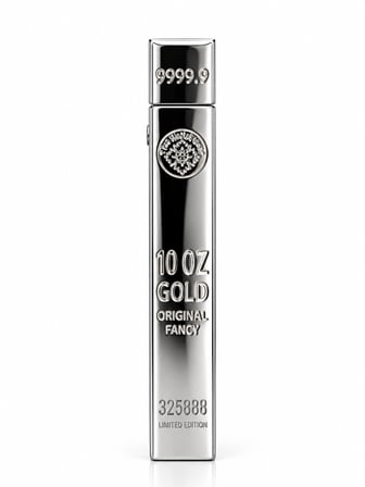 Gold Külçe Tasarımlı Benzinli Metal Çakmak Kapaklı Premium Model
