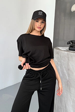 Balenbi Kadın Modal Kumaş Kısa Kollu Eşofman Takımı 1098