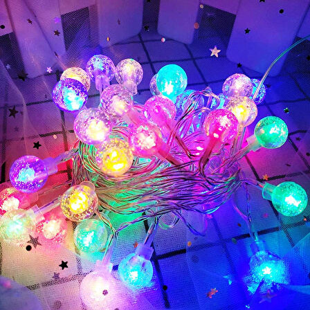 VIP KALİTE RENKLİ KRİSTAL TOP LED IŞIK CRYSTAL LED LİGHT BALL YILBAŞI AĞACI IŞIĞI RENKLİ NOEL IŞIĞI