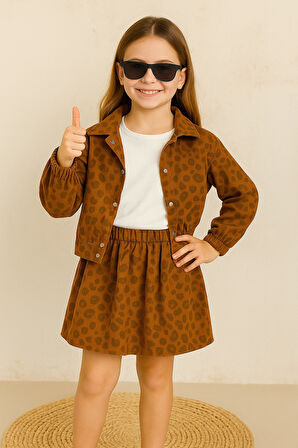 Leopar Desenli 3’lü Kız Çocuk Takım – (31505) - 2/10 Yaş