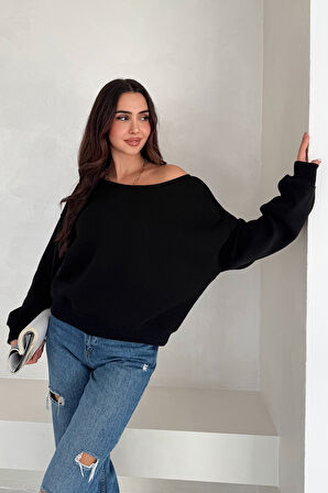 Kadın Omuz Detaylı Polar Sweatshirt – Rahat & Feminen Stil