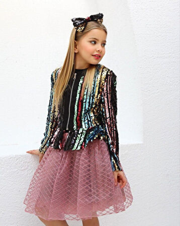 Özel Tasarım Kız Çocuk 4'lü Etek Kombin Set - 4/14 Yaş - 31514