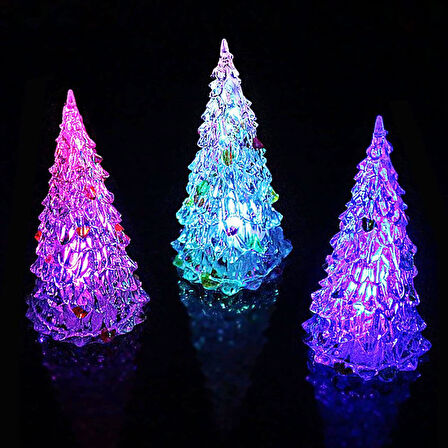 RENKLİ LED IŞIKLI ÇAM AĞACI 17 CM IŞIKLI ÇAM AĞACI IŞIKLI YILBAŞI AĞACI VIP RGB PINE TREE LED LIGHT