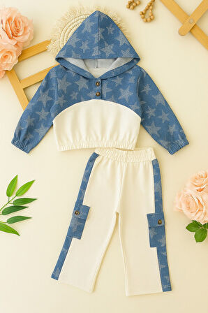 Denim Star Style Kız Çocuk 2'li Takım - 3/12 Yaş - 31518