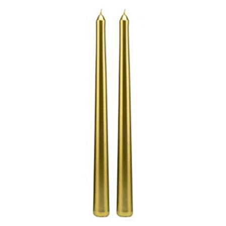 10 PCS VIP CHRISTMAS CANDLE METALLIC BRIGHT GOLD CANDLESTICK 10ADET GOLD ŞAMDAN MUMU YILBAŞI MUMLARI