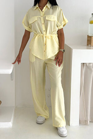 Kadın Bağcıklı Dokuma Tensel Takım – Ferah & Şehirli Stil