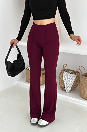 Kadın Yüksek Bel İspanyol Paça Tayt – Retro & Şehirli Stil