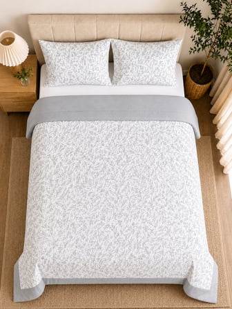 Bella Home Çift Kişilik Pamuk Pike Seti | 200x230 cm | Modern Çerçeve Desenli | Yazlık, Hafif ve Yumuşak Dokulu
