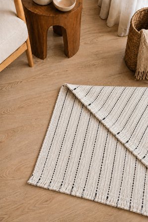 Doğal Jüt Kilim 80x150 cm | Örgü Dokulu Dekoratif Halı, Bohem Ev Dekorasyonu