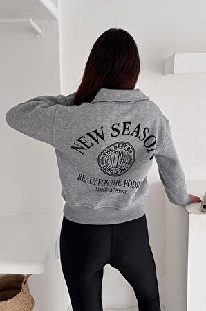 Kadın Baskılı Oversize Sweatshirt – Sporty Season 1992