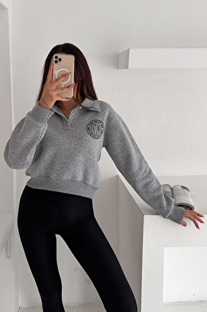 Kadın Baskılı Oversize Sweatshirt – Sporty Season 1992