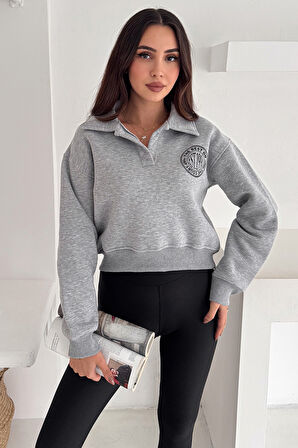 Kadın Baskılı Oversize Sweatshirt – Sporty Season 1992