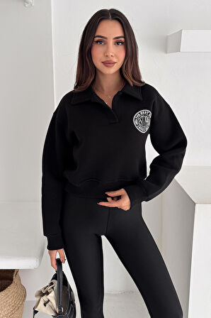 Kadın Baskılı Oversize Sweatshirt – Sporty Season 1992