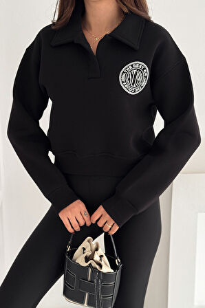 Kadın Baskılı Oversize Sweatshirt – Sporty Season 1992