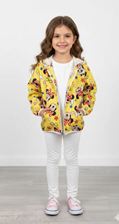 Kız Çocuk Desenli Rüzgarlık - 2/8 Yaş - 31530