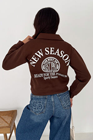 Kadın Baskılı Oversize Sweatshirt – Sporty Season 1992