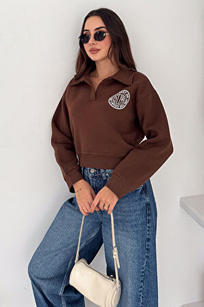 Kadın Baskılı Oversize Sweatshirt – Sporty Season 1992