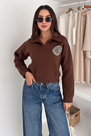 Kadın Baskılı Oversize Sweatshirt – Sporty Season 1992