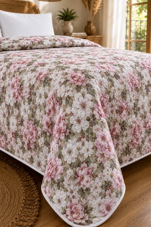 Bella Home Tek Kişilik 5D Yatak Örtüsü | 160x220 cm | Çok Amaçlı, Hafif ve Şık | Yazlık ve Mevsimlik