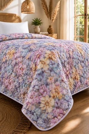 Bella Home Tek Kişilik 5D Yatak Örtüsü | 160x220 cm | Çok Amaçlı, Hafif ve Şık | Yazlık ve Mevsimlik