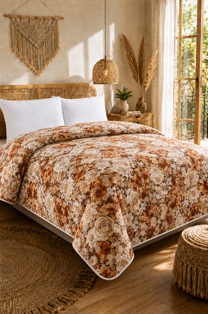 Bella Home Tek Kişilik 5D Yatak Örtüsü | 160x220 cm | Çok Amaçlı, Hafif ve Şık | Yazlık ve Mevsimlik