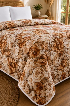 Bella Home Tek Kişilik 5D Yatak Örtüsü | 160x220 cm | Çok Amaçlı, Hafif ve Şık | Yazlık ve Mevsimlik
