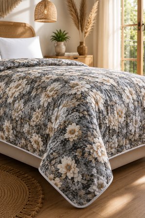 Bella Home Tek Kişilik 5D Yatak Örtüsü | 160x220 cm | Çok Amaçlı, Hafif ve Şık | Yazlık ve Mevsimlik