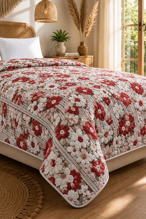 Bella Home Tek Kişilik 5D Yatak Örtüsü | 160x220 cm | Çok Amaçlı, Hafif ve Şık | Yazlık ve Mevsimlik