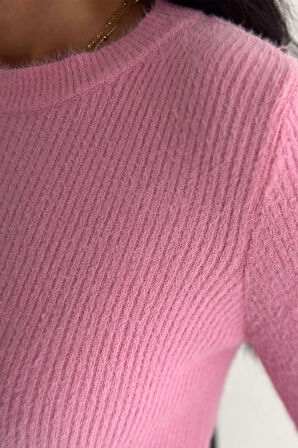 Kadın Fit Kesim Uzun Kollu Triko Kazak – Soft Edge