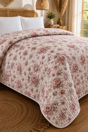 Bella Home Tek Kişilik 5D Yatak Örtüsü | 160x220 cm | Çok Amaçlı, Hafif ve Şık | Yazlık ve Mevsimlik