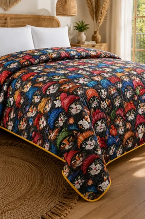 Bella Home Tek Kişilik 5D Yatak Örtüsü | 160x220 cm | Çok Amaçlı, Hafif ve Şık | Yazlık ve Mevsimlik