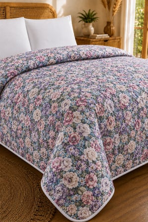 Bella Home Çift Kişilik 5D Yatak Örtüsü | 200x220 cm | Çok Amaçlı, Hafif ve Şık | Yazlık ve Mevsimlik