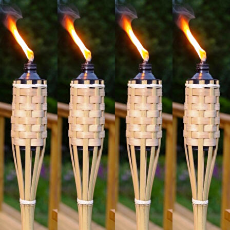 90 CM BAMBU MEŞALE VIP 90 CM BAMBOO TORCH BAHÇE AYDINLATMA IŞIĞI KINA KIR DÜĞÜNÜ KORTEJ IŞIKLARI