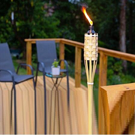 90 CM BAMBU MEŞALE VIP 90 CM BAMBOO TORCH BAHÇE AYDINLATMA IŞIĞI KINA KIR DÜĞÜNÜ KORTEJ IŞIKLARI