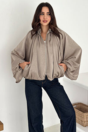 Kadın Balon Kol Büzgülü Ceket – Flow Ease