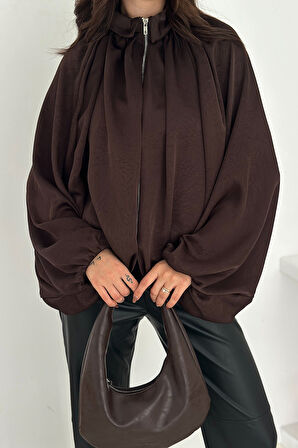 Kadın Balon Kol Büzgülü Ceket – Flow Ease