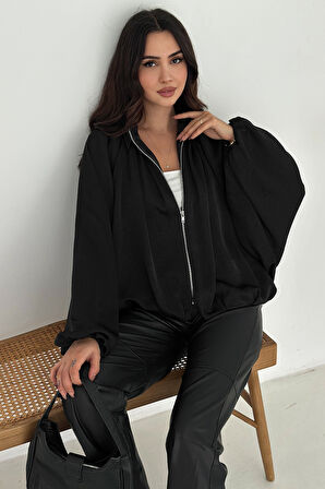 Kadın Balon Kol Büzgülü Ceket – Flow Ease