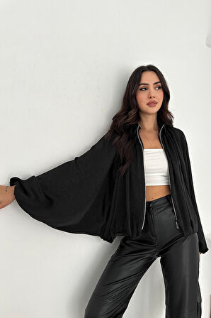 Kadın Balon Kol Büzgülü Ceket – Flow Ease