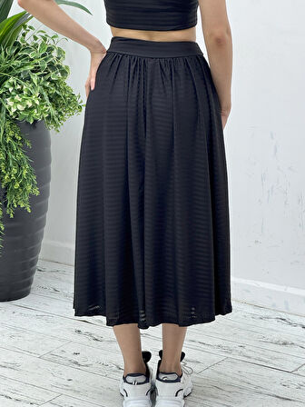 Maxi Boy Örme Astarlı Etek